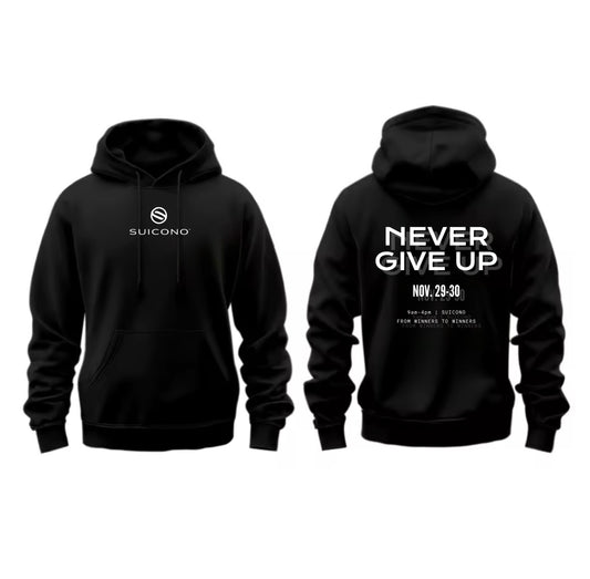 Sudadera Never Give Up Suicono – Ropa Motivacional Premium