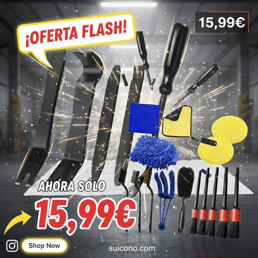 Pack Maestro Detailing 19 en 1: Limpieza Pro + Kit de Desmontaje Antirrayaduras