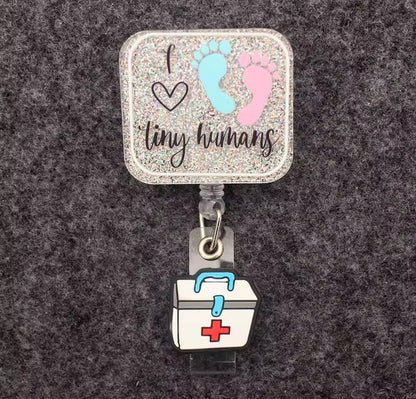 Portatarjetas retráctil, exposición, tarjeta de nombre de Enfermera