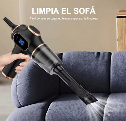 Aspirador inalámbrico para coche mini de alta potencia – portátil y multifunción para hogar, oficina y coche