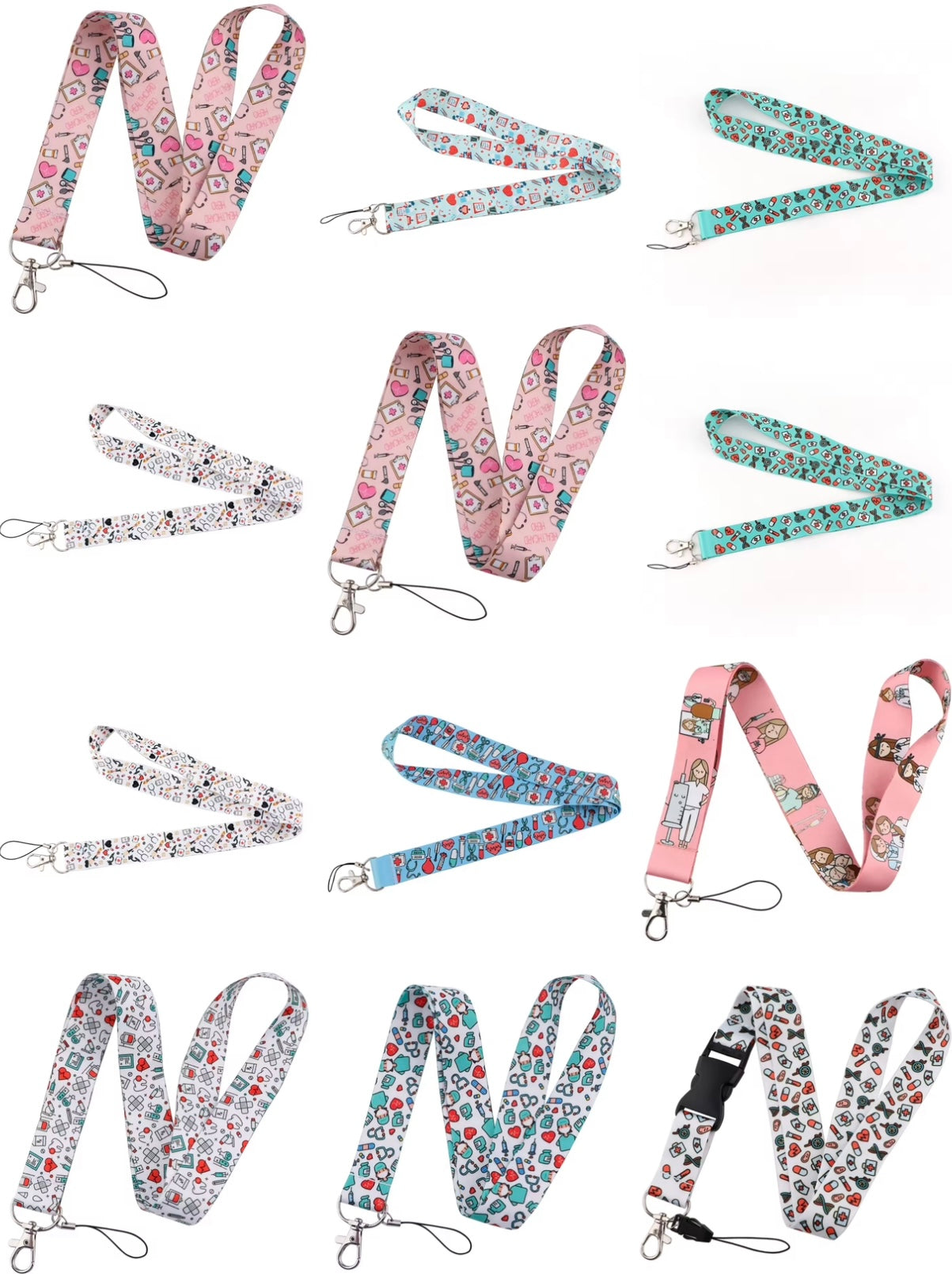 Layard de cuello para llaves de enfermera, adornos colgantes.