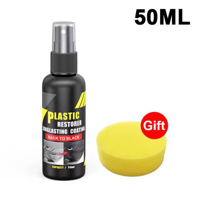 Restaurador de Plásticos para Coche | Renovador Negro Brillante y Protección Duradera