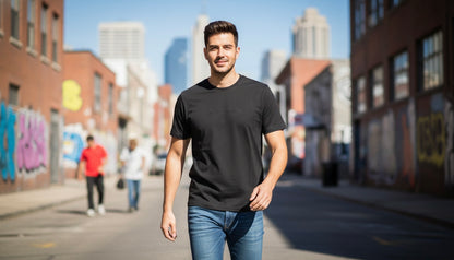 Camiseta Negra 100% Algodón SUICONO | Logo Bordado Premium