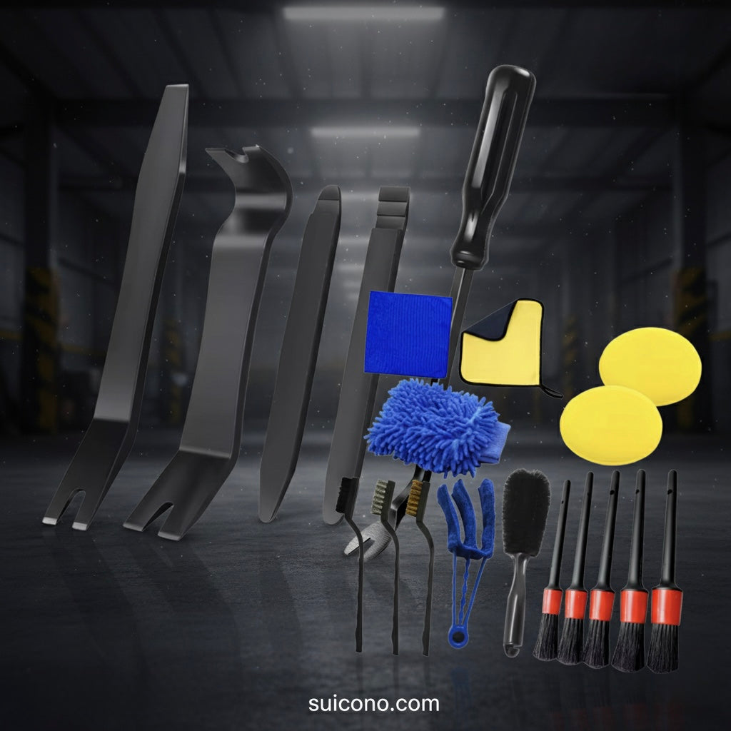 Pack Maestro Detailing 19 en 1: Limpieza Pro + Kit de Desmontaje Antirrayaduras