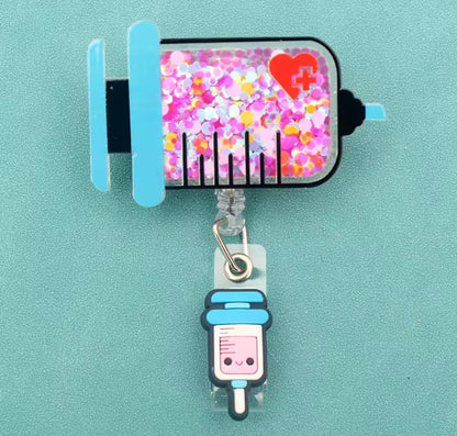 Portatarjetas retráctil, exposición, tarjeta de nombre de Enfermera