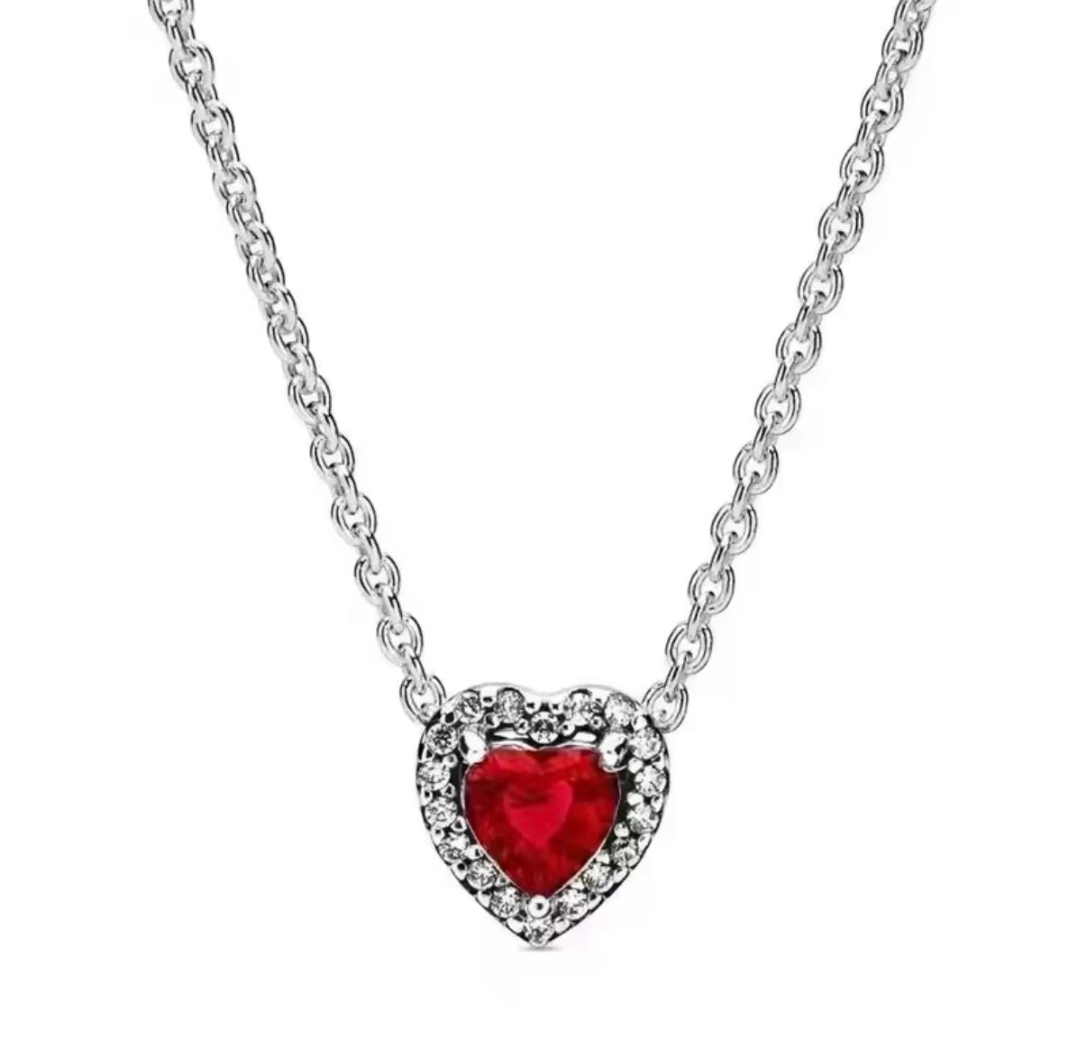 Collar Corazón Plata 925 con Dijes Brillantes | Joyería de Lujo