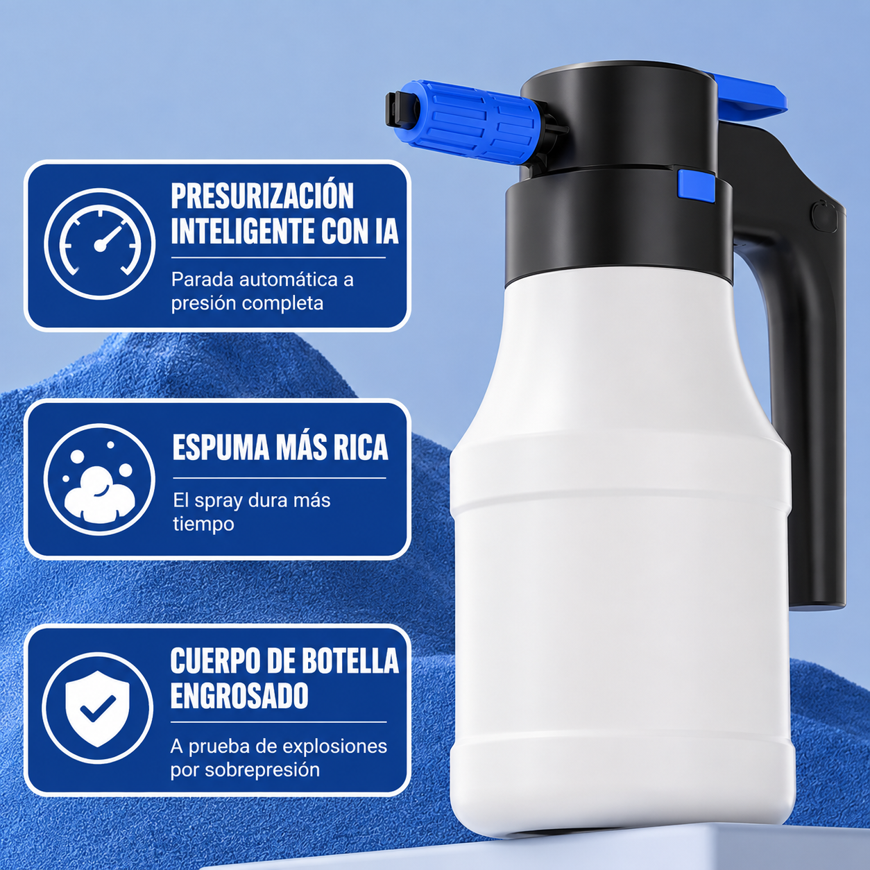 Pulverizador de Espuma Eléctrico 1,5L para Coche | Cañón de Espuma