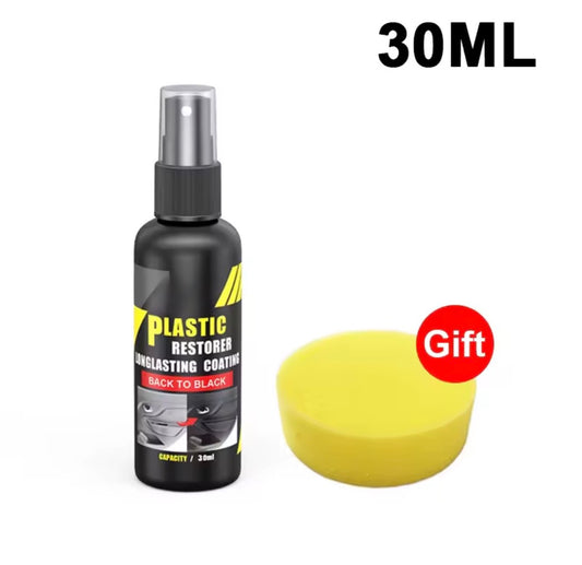 Restaurador de Plásticos para Coche | Renovador Negro Brillante y Protección Duradera