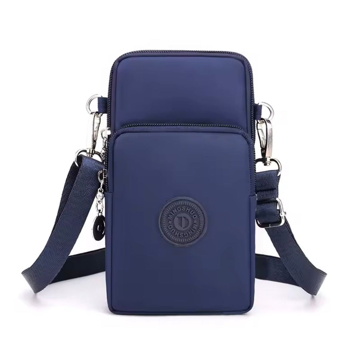 Bolso para móvil de nailon para mujer | Bandolera pequeña y cartera de viaje con correa