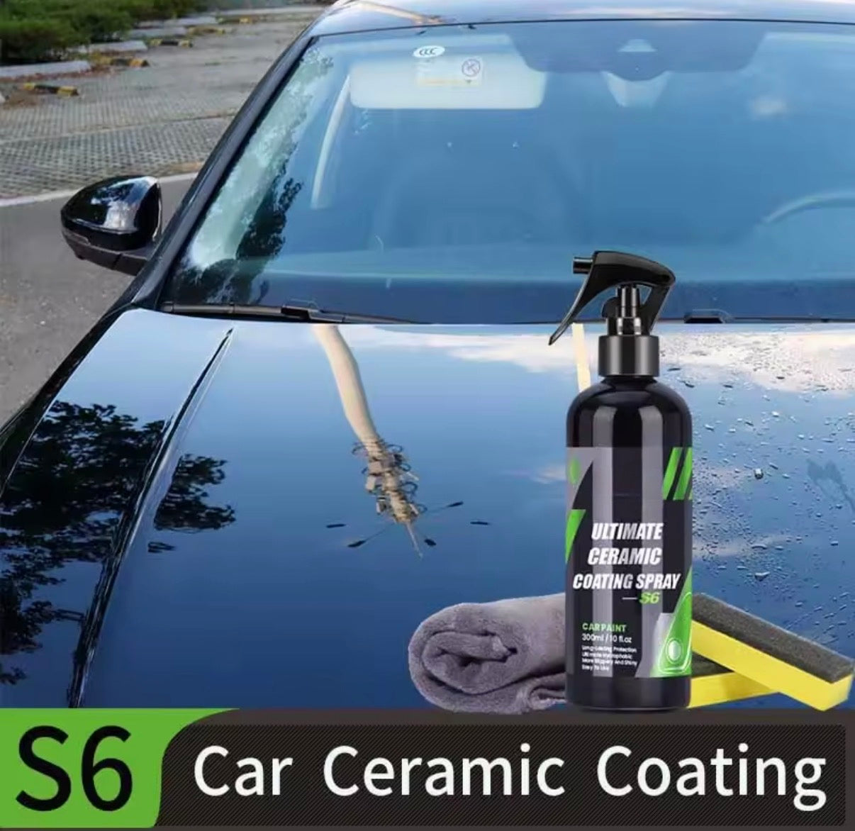 Revestimiento Cerámico Nano Coche – Spray Hidrofóbico 9H Brillo Espejo, Protección UV y Anti-Suciedad
