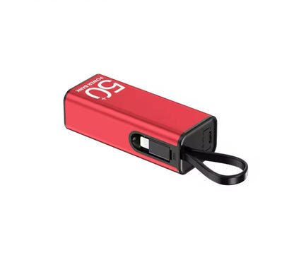 Batería portátil con linterna,5000mAh, cable tipo C