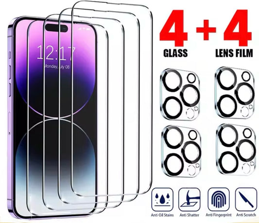 Protector de pantalla + cámaras para Iphone