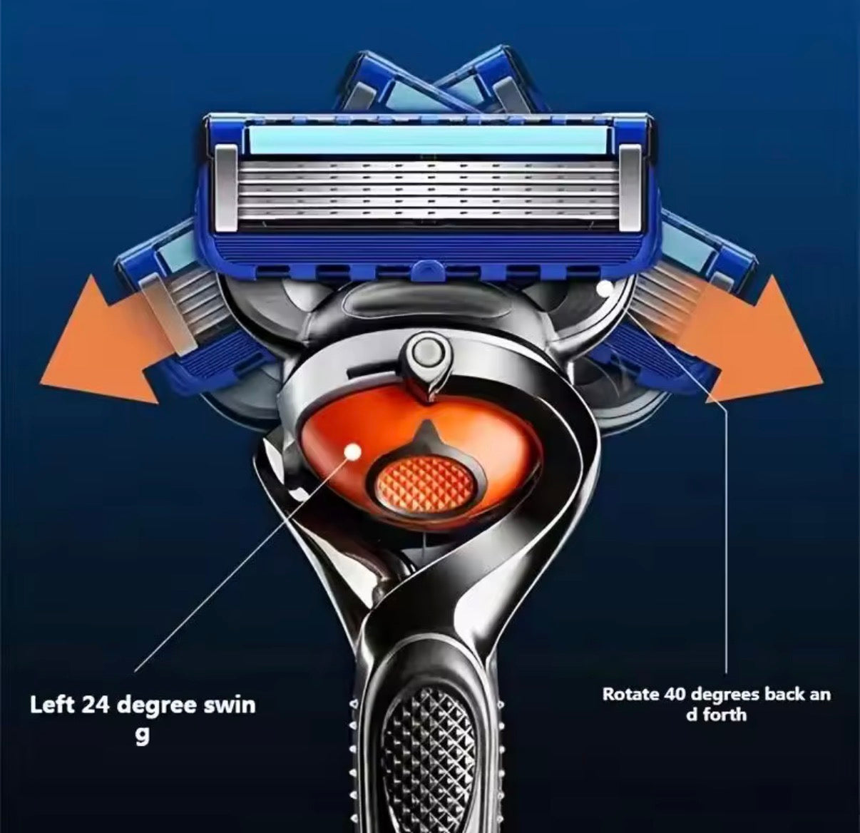 Afeitadora para Hombre 5 Capas – Mango Antideslizante y Hoja Duradera/ +16 recambios