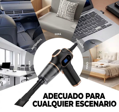 Aspirador inalámbrico para coche mini de alta potencia – portátil y multifunción para hogar, oficina y coche