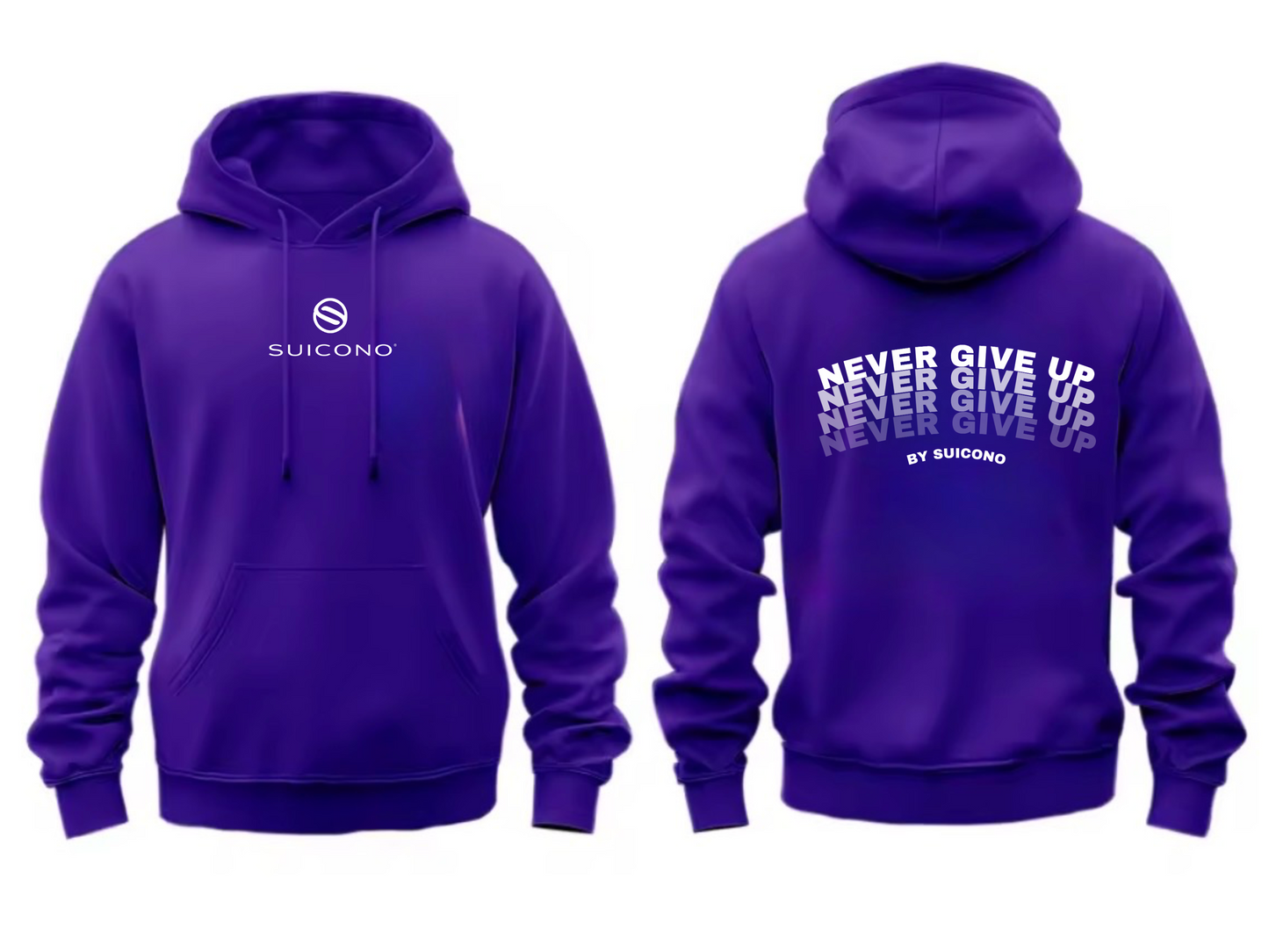 Sudadera 100% Algodón “Never Give Up” en Varios Colores | Motivacional