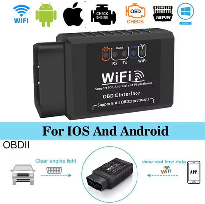 Escáner OBD2 WiFi ELM327 V1.5 para iPhone y Android – Lector y Borrador de Códigos de Error del Coche