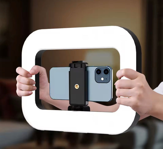 Anillo de luz LED portátil barato |Luz de relleno recargable para selfies y transmisión en vivo