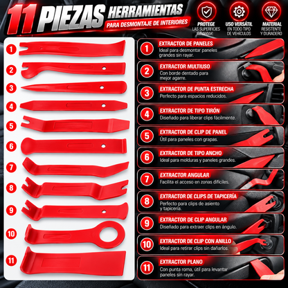 Estuche de herramientas de reparación para el automóvil.