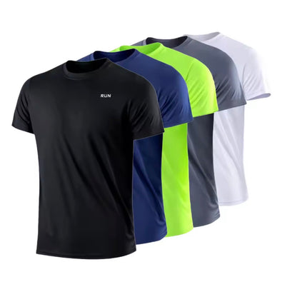 Pack 3 Camisetas Deportivas Hombre | Transpirable, Secado Rápido y Ligera | Running, Gimnasio, Fitness, Entrenamiento, Crossfit