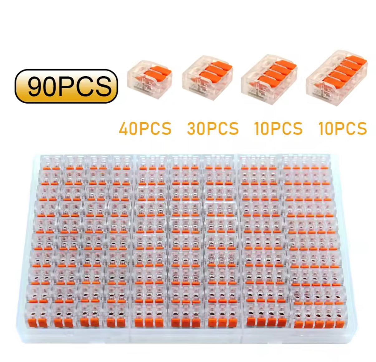 90 Uds.Conectores rapidos de Cables eléctricos