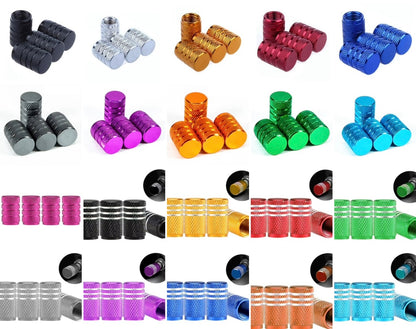 4-Tapones para válvulas de coche,disponible en varios colores.