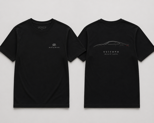 Camiseta Suicono "Driven by Passion" - Diseño Minimalista Porsche 911