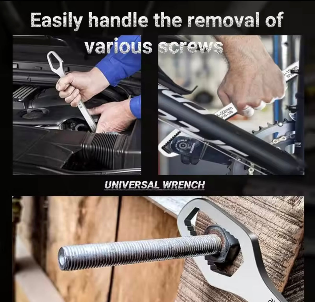 Llave Universal Multifuncional – Ajustable para diferentes tornillos y tuercas