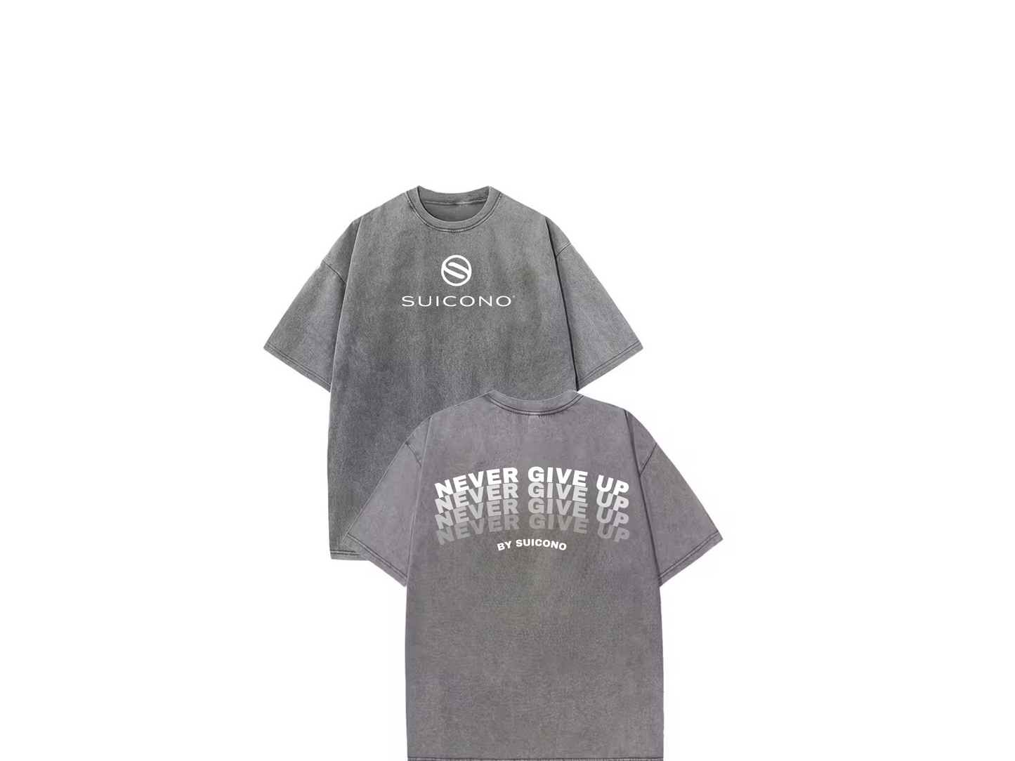 Camiseta “Never Give Up” 100% Algodón | Negra, Rosa, Verde y Gris