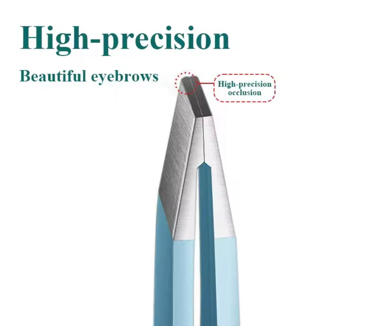 Pinzas para cejas de alta calidad, extractor de pelos finos, pinzas para cejas inclinadas de acero inoxidable