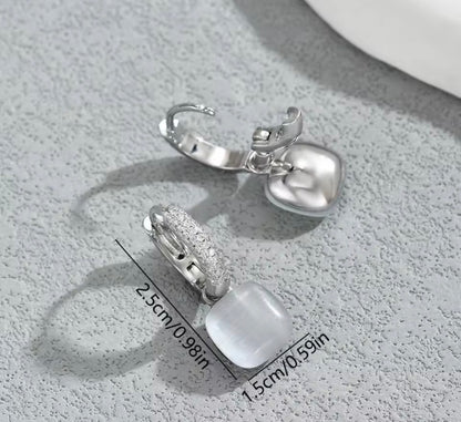 Pendientes Colgantes Ojo de Gato con Circonita | Joyería Elegante Mujer