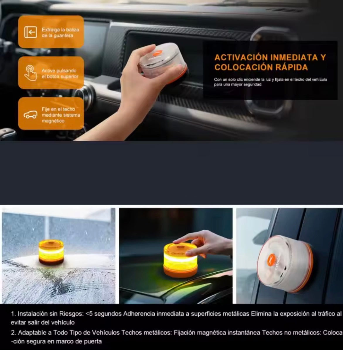 Baliza V16 Homologada DGT con Geolocalizador y Luz LED Obligatoria 2026