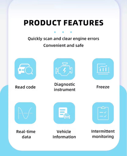Escáner OBD2 WiFi ELM327 V1.5 para iPhone y Android – Lector y Borrador de Códigos de Error del Coche