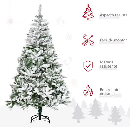 Árbol de Navidad Artificial 120/180 cm con Nieve y 750 Ramas