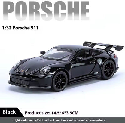 Porsche 911 GT3 RS 1:32 – Coche Deportivo Diecast de Aleación | Modelo con Luces y Sonido | Alta Simulación para Colección y Regalo