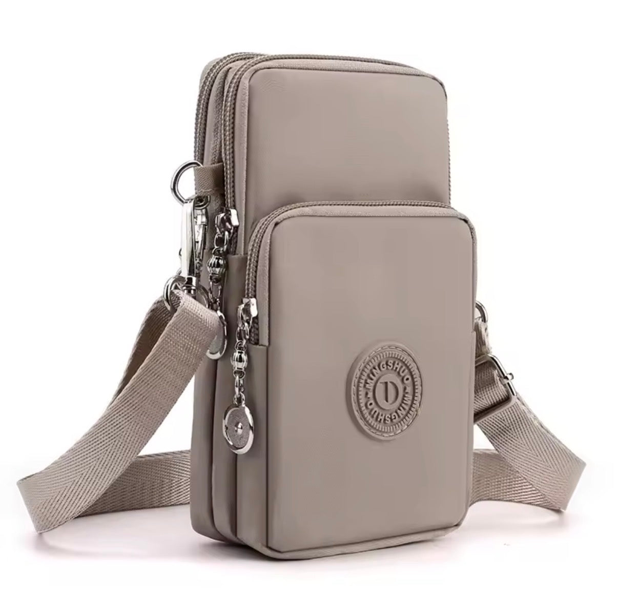 Bolso para móvil de nailon para mujer | Bandolera pequeña y cartera de viaje con correa