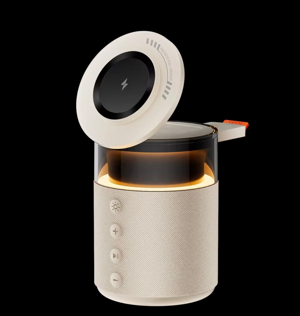 Cargador Inalámbrico 5 en 1 iPhone Apple Watch AirPods con Altavoz