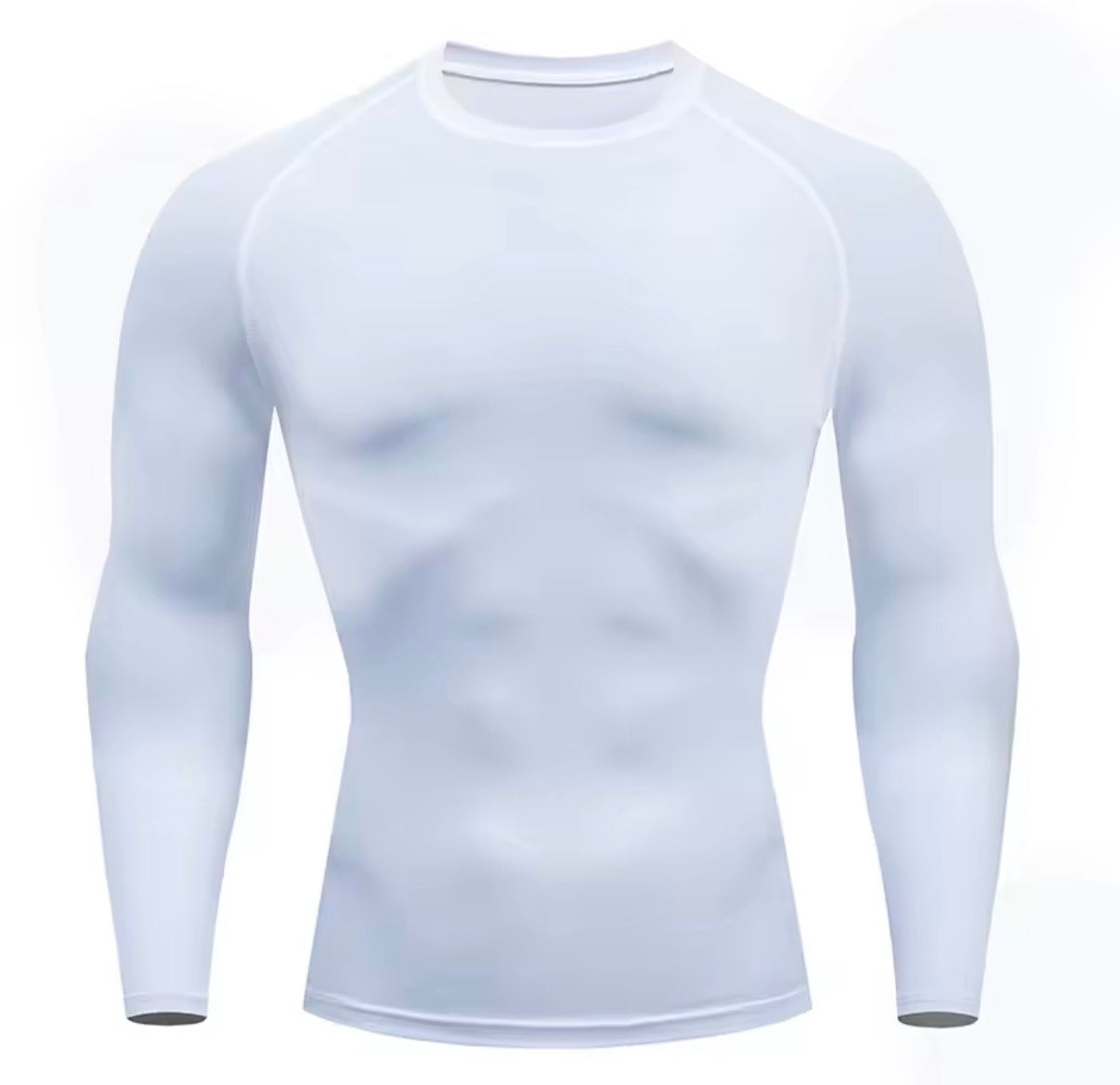 Camiseta Deportiva Hombre de Compresión | Secado Rápido para Gimnasio y Running Blanca