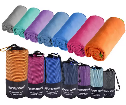 Toalla de microfibra de secado rápido para deporte.