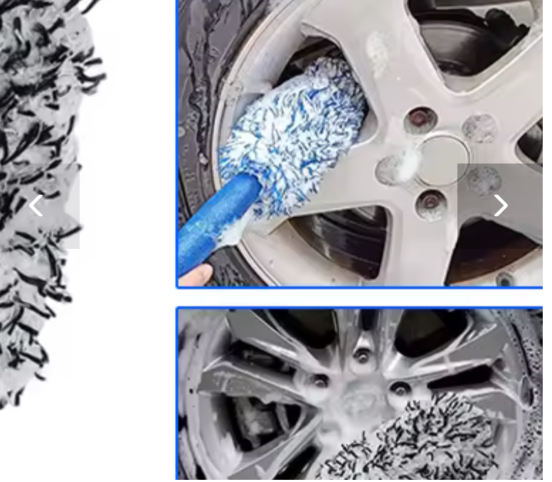 cepillo de limpieza de llanta de coche.