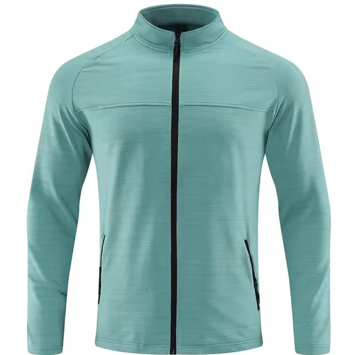 Chaqueta masculina con cuello levantado ideal para correr y entrenar al aire libre
