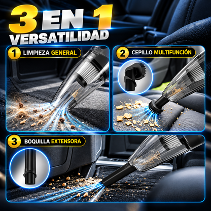 Aspirador de Mano Sin Cable para Coche y Hogar | Mini Aspiradora Portátil Recargable de Alta Potencia