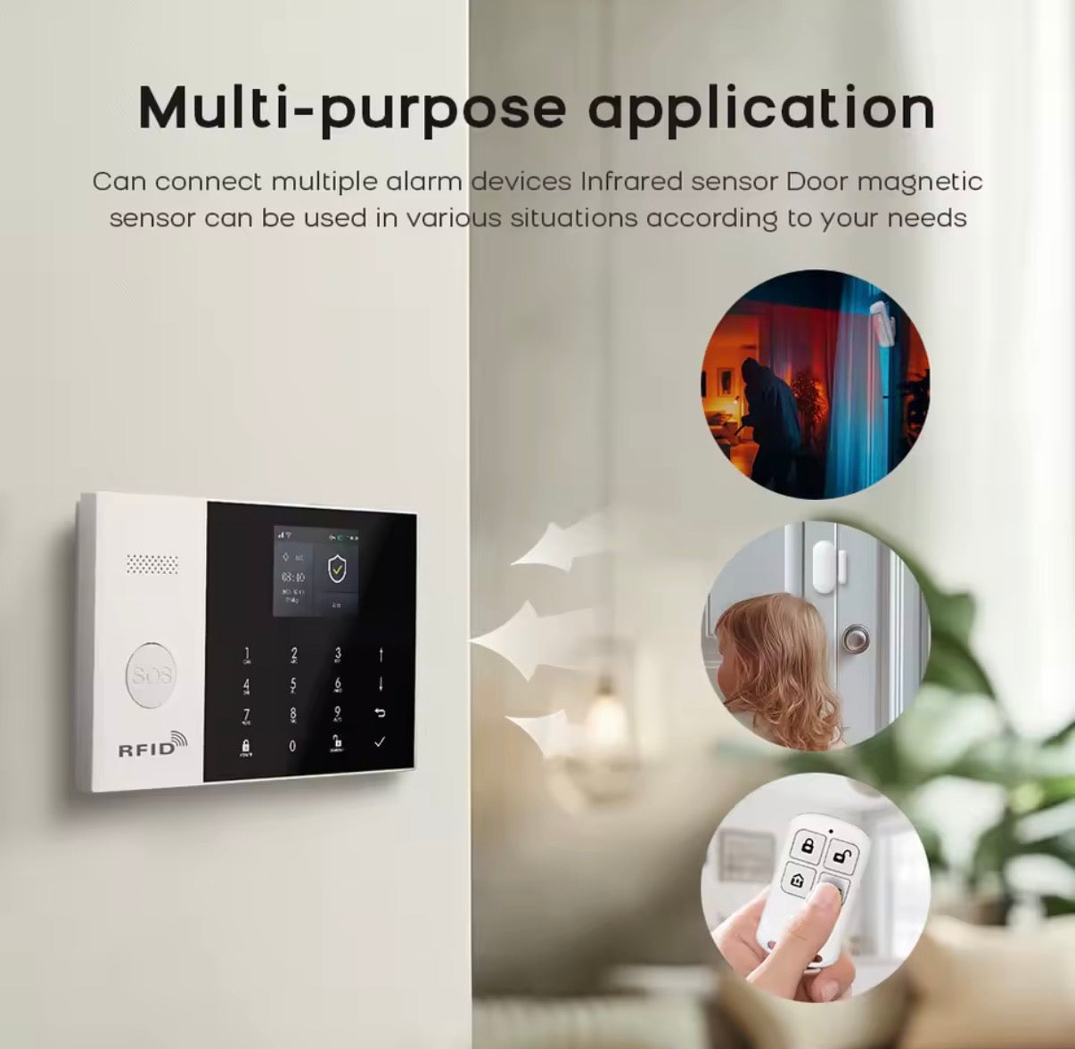 Alarma Inteligente WiFi 4G GSM Tuya | Seguridad para Casa con Alexa y App