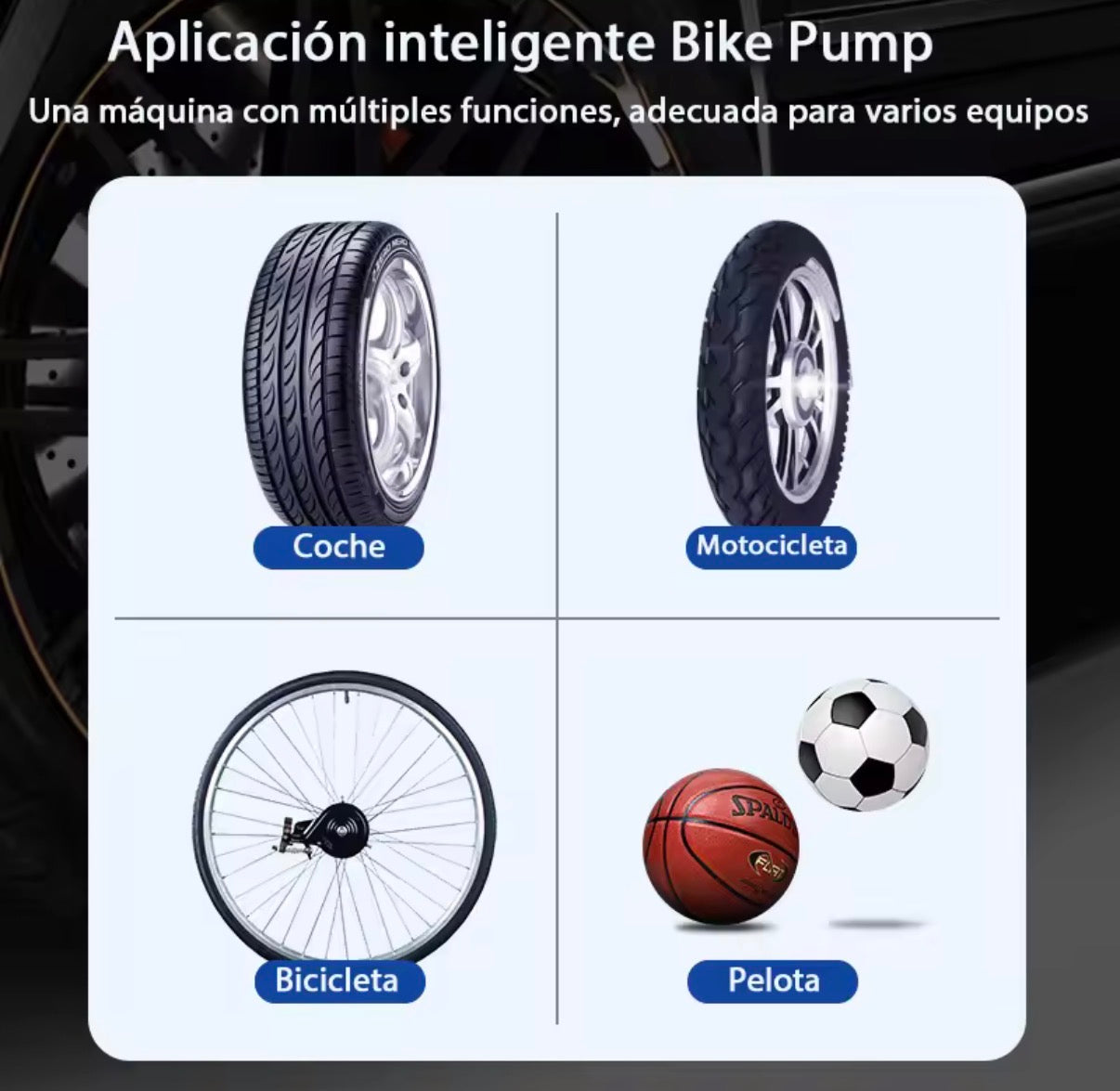 Bomba infladora inalámbrica recargable para coche | Inflador de neumáticos con pantalla digital