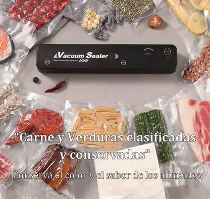 Envasadora al Vacío Multifunción + 10 Bolsas Gratis – Conserva Alimentos Frescos y Ahorra Dinero