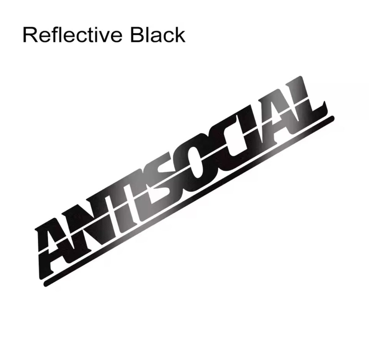 Pegatinas reflectantes antisociales para coche.