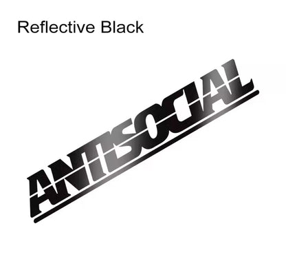 Pegatinas reflectantes antisociales para coche.