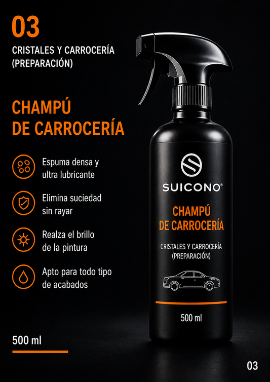 SUICONO® Champú para Coche – Champú Profesional para Carrocería