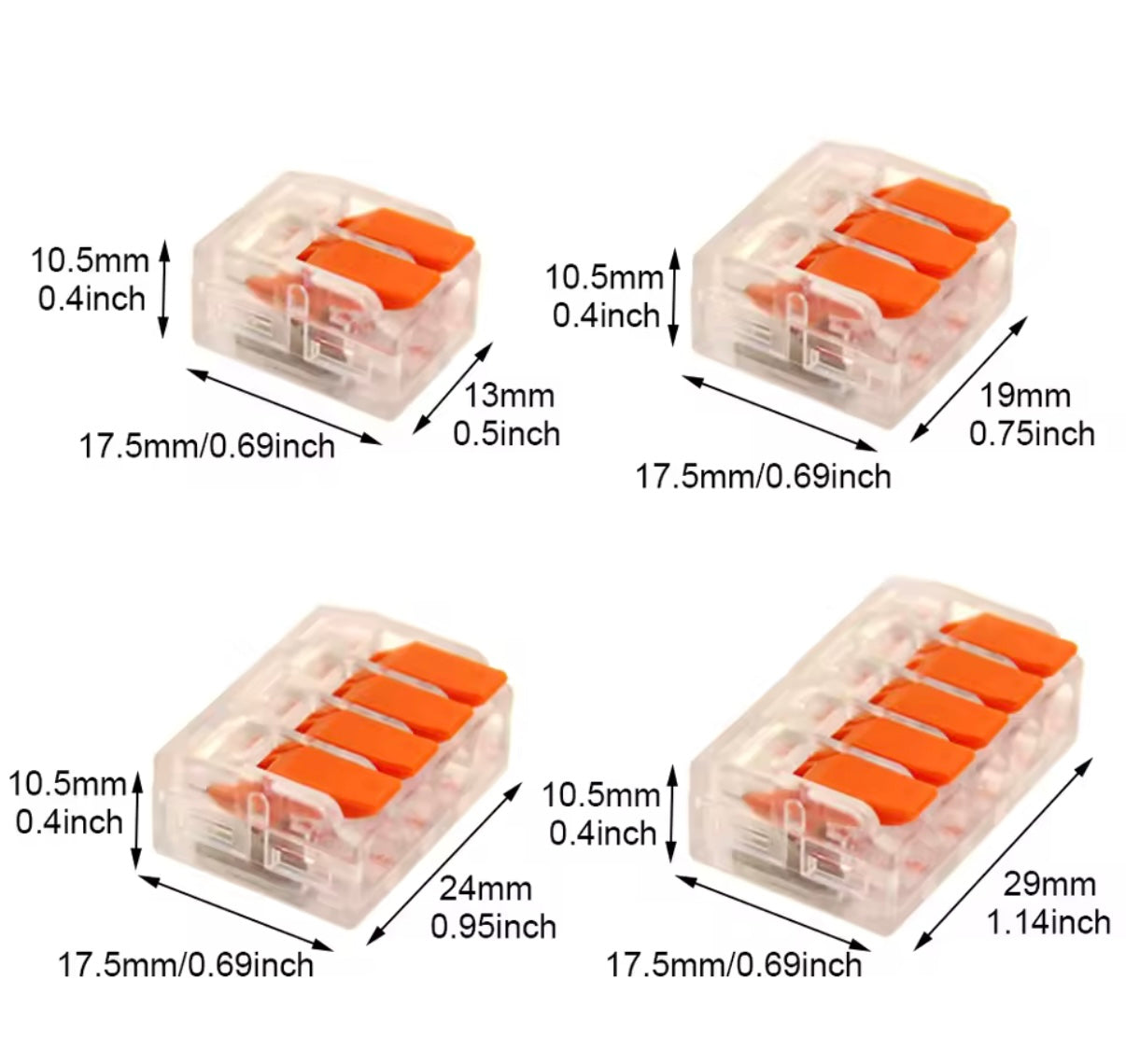 90 Uds.Conectores rapidos de Cables eléctricos