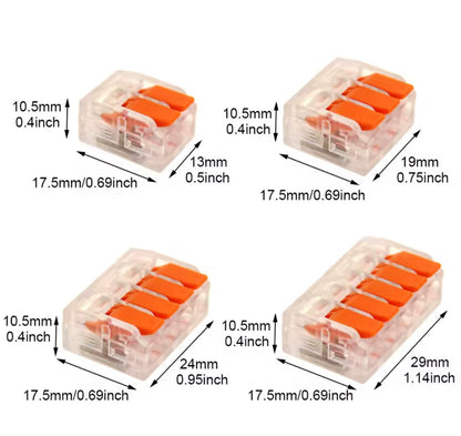 90 Uds.Conectores rapidos de Cables eléctricos