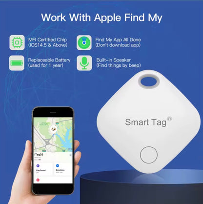 Rastreador Inteligente Bluetooth Antipérdida | Localizador Compatible con Apple Find My iPhone